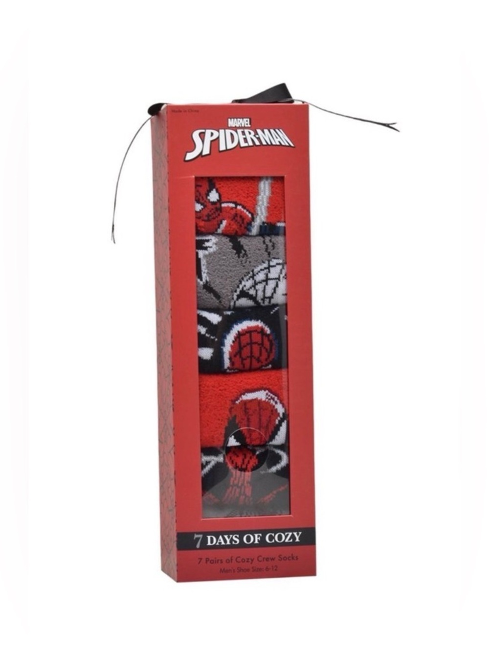 Men’s spider-man cozy socks Black 6-12